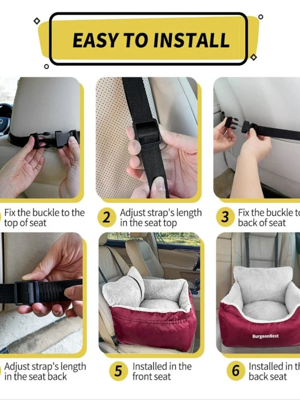 BurgeonNest Dog Car Seat
